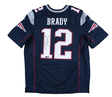 Tom Brady Signed New England Patriots Home Jersey (Tristar & Steiner)